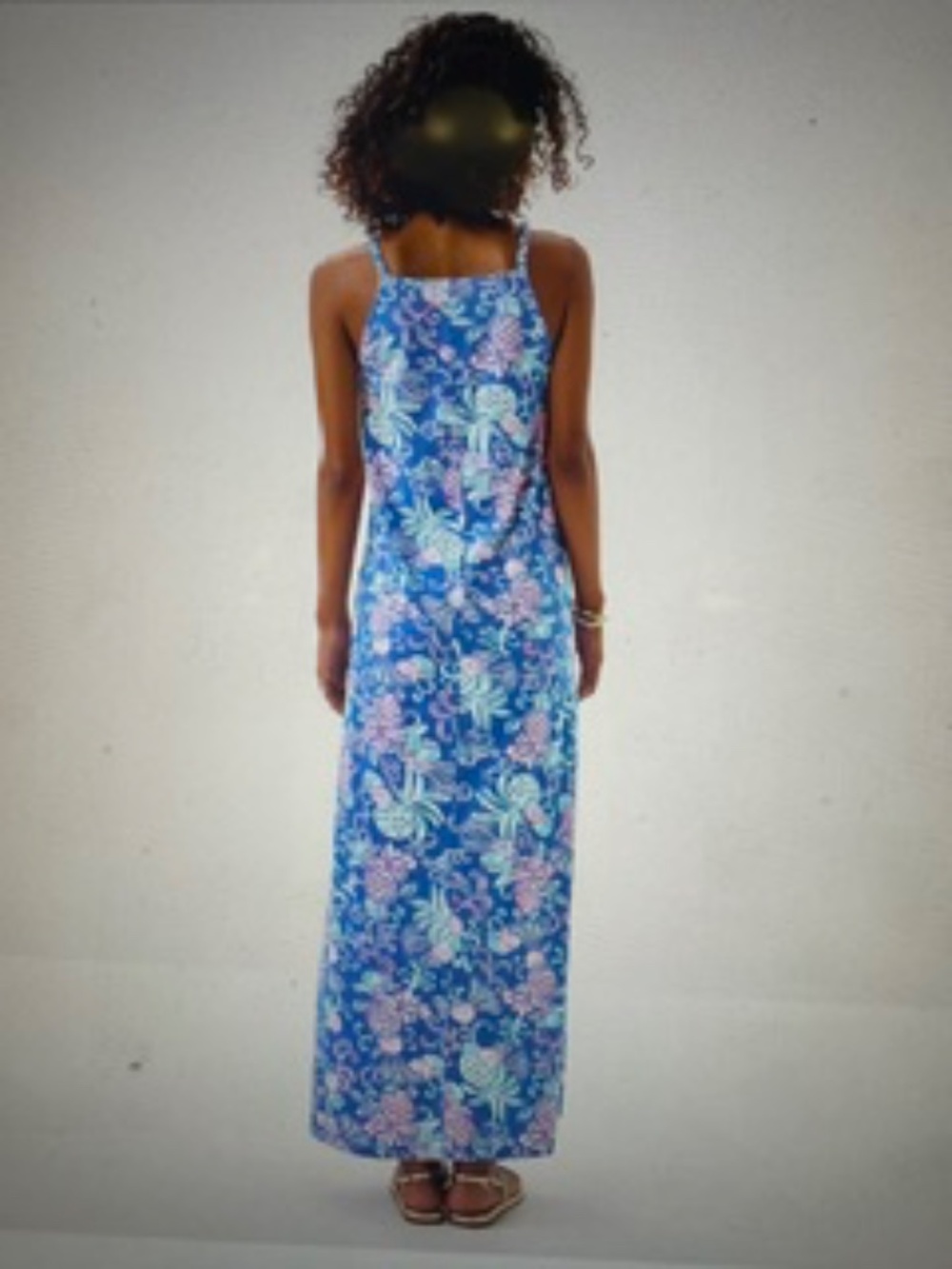NWT!  $178 Lilly Pulitzer Kyleigh Maxi Dress in Sunwashed Blue Citrus Crush, Med - Picture 3 of 8